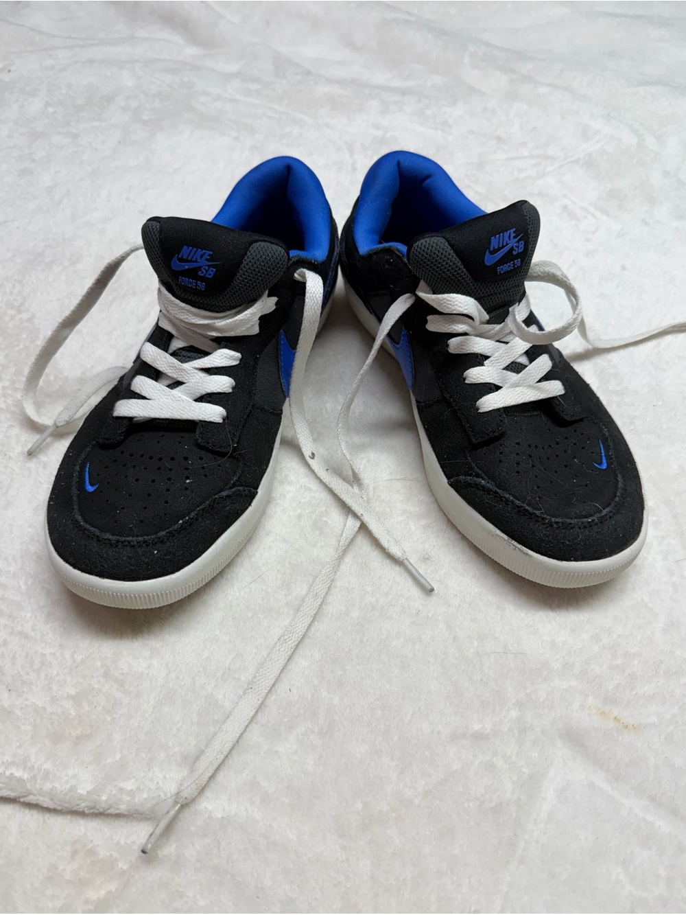 Nike SB Force 58 Black Racer Blue Skate Shoes Men’s 7 Women’s 8.5